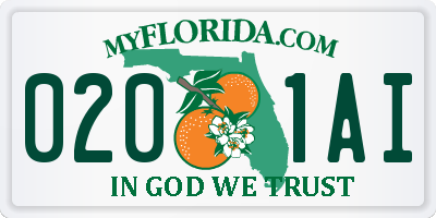FL license plate 0201AI