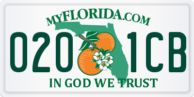 FL license plate 0201CB