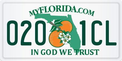 FL license plate 0201CL