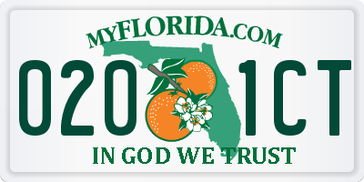 FL license plate 0201CT