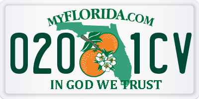 FL license plate 0201CV