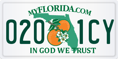 FL license plate 0201CY