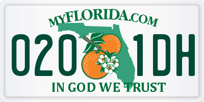 FL license plate 0201DH