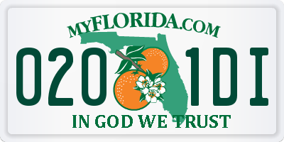FL license plate 0201DI