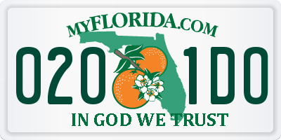 FL license plate 0201DO
