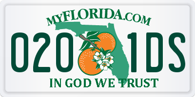 FL license plate 0201DS