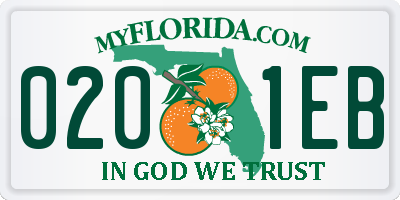FL license plate 0201EB