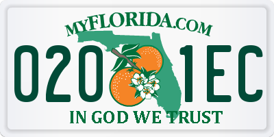 FL license plate 0201EC