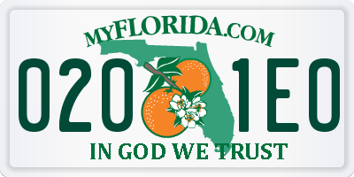 FL license plate 0201EO