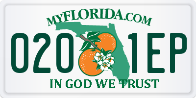 FL license plate 0201EP