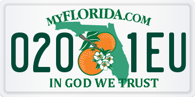 FL license plate 0201EU