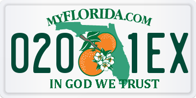 FL license plate 0201EX