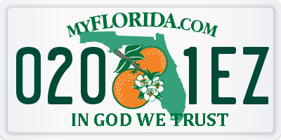 FL license plate 0201EZ