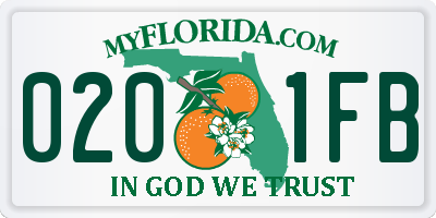 FL license plate 0201FB