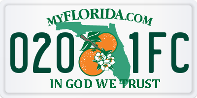 FL license plate 0201FC