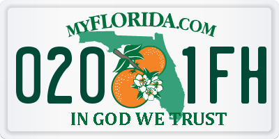 FL license plate 0201FH
