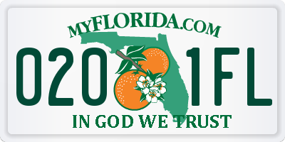 FL license plate 0201FL