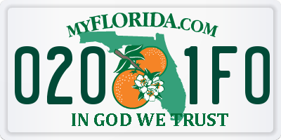 FL license plate 0201FO