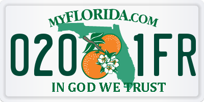 FL license plate 0201FR
