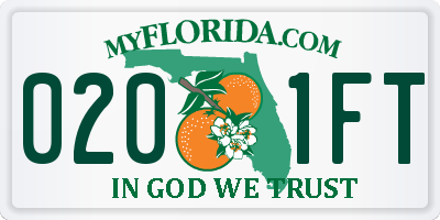 FL license plate 0201FT