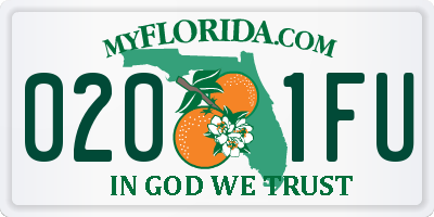 FL license plate 0201FU