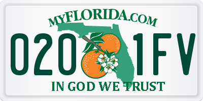 FL license plate 0201FV