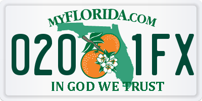 FL license plate 0201FX