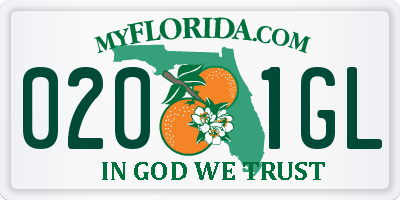 FL license plate 0201GL