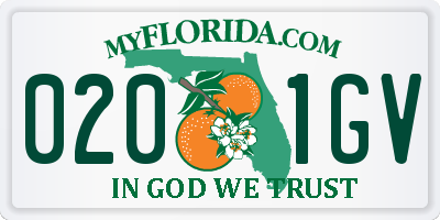 FL license plate 0201GV