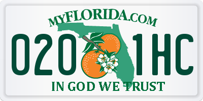 FL license plate 0201HC