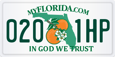 FL license plate 0201HP