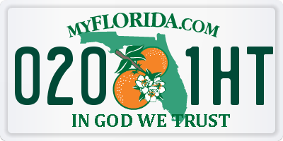 FL license plate 0201HT