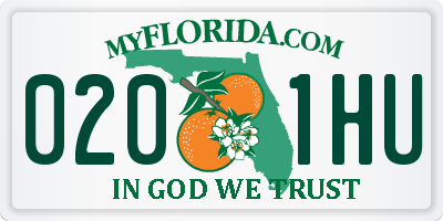 FL license plate 0201HU