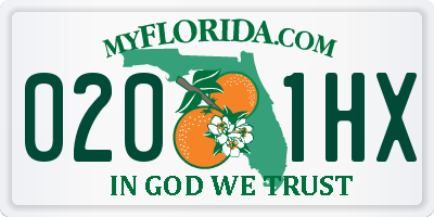 FL license plate 0201HX