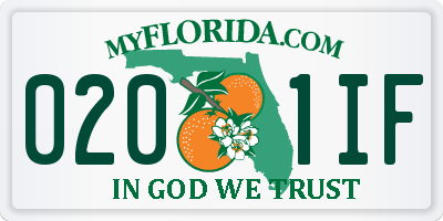 FL license plate 0201IF