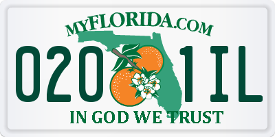 FL license plate 0201IL