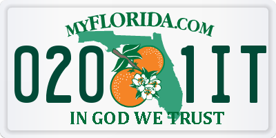 FL license plate 0201IT