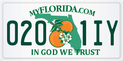 FL license plate 0201IY