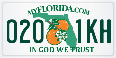 FL license plate 0201KH