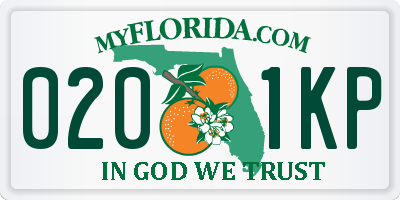 FL license plate 0201KP