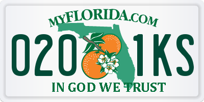 FL license plate 0201KS