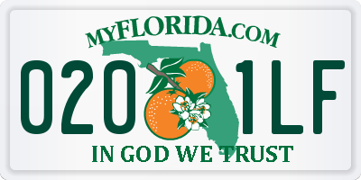 FL license plate 0201LF
