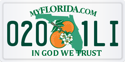 FL license plate 0201LI