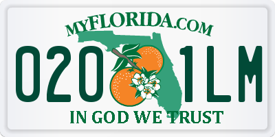 FL license plate 0201LM