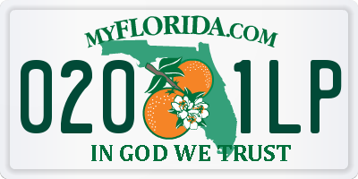 FL license plate 0201LP