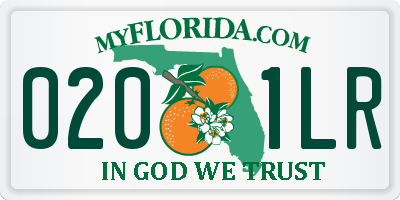 FL license plate 0201LR