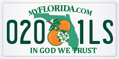 FL license plate 0201LS