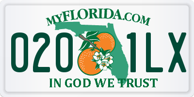 FL license plate 0201LX