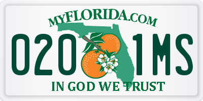 FL license plate 0201MS