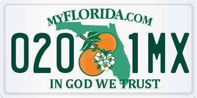 FL license plate 0201MX